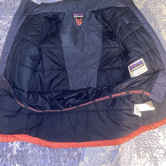 Patagonia Girl’s Snowbelle Jacket Blue / Pink Size Large 12 Used/Preown - Picture 6 of 13